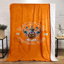 Blackpool Football Club Logo printed Flannel blanket for bedroom, living room, sofa, and nap 80x120cm(31*47in) orange