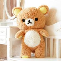 80cm Queen Size Rilakkuma Plush Toy Kawaii Relax Bear Stuffed Dolls Animals Teddy Cushion Xmas Gift For Kids Birthday Present brown