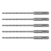 5 Pcs Rotary Hammer Drill Bit 160mm Length 2 Flute Self Centering Carbide Tip Impact Drill Bits for