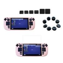 For Steam Deck Shockproof Silicone Game Console Protective Case Protective Case Pink rožinė