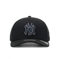 New Era Niu Yihua washed raw edge metal logo sunshade cotton polyester fisherman hat unisex couple style Black L/XL juoda