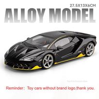 1:18 Scale Lambor LP770 Car Model Toy Metal Die-cast Shock Absorption Vehicles Sound Light Supercar Models Gifts for Children