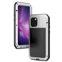 Šarvuotas metalinis aliuminio telefono dėklas iPhone 14 13 12 11 Pro XS MAX XR X 7 8 6 6S Plus SE Pilnai apsaugantis buferis Smūgiams atsparus dangtelis for iPhone 13 sidabras