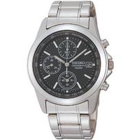 SEIKO Chronograph Quartz Men's Watch SND309P1 (SND309P) - Black Dial gray