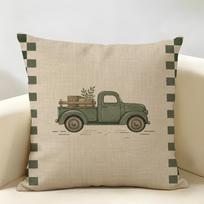 Vintažinio lenktyninio automobilio pagalvės užvalkalas Patvarus Hipoalerginis Ekologiškos lino pagalvės užvalkalas Trumpas dydis Skalbiamas Draugiškas odai 50cmx50cm(20x20Inch)