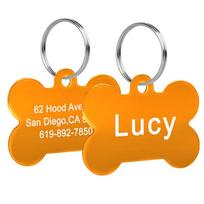 Bone Shaped Pet ID Tag Personalized Dog Cat Name Tags Anti-lost Free Engraving Collar Pendant Bone for Small Medium Large Pet S