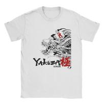 Like a Dragon & Yakuza Kiwami Marškinėliai Vyrams Grynos Medvilnės Vintažiniai Marškinėliai Japonijos Žaidimų Marškinėliai Trumpomis Rankovėmis Drabužiai Dydis Plius M gray