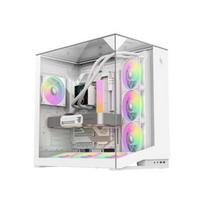Korpusas Gamemax Korpus NEX C56 VC WH, 30cm x 44.6cm x 44.8cm, 7 plėtimosi lizdai, 2 x USB 3.2 Gen 1, 1 x USB-C 3.2 Gen 2, 1 x ausinės