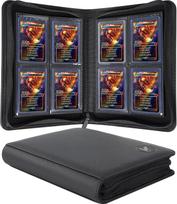 Top Loader Binder Holds 128+ Cards, 4 Pocket Trading Card Storage Case, Double-Sided Pages for 3x4 Toploaders United States black