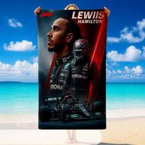 Quick Dry Beach Towel Lewis Hamilton Pattern, Lightweight Absorbent Towel for Pool Beach Vacation Use 70cmx140cm(27x55inch) blue