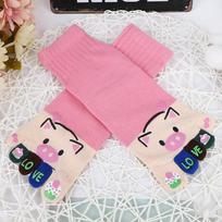 Cartoon Pig Pattern Women'S Mid-Tube Cotton Socks Autumn And Winter Split-Toe Socks Breathable Sweat-Absorbent Five-Toe Socks pink