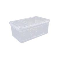 Reptiles Habitat Tanks Box Including Feeding Port Observation Window for Lizards Breeding Case white