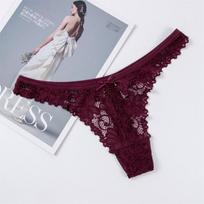 Ladies Low Rise Panties Thong XL vyno raudonos spalvos