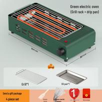 Indoor/Outdoor Smokeless Electric Grill & Skewer Machine - 3-in-1 Multifunctional Griddle with Barbecue Rack