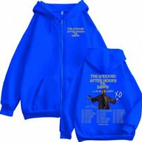 The Weeknd After Hours Til Dawn Europa 2026 Užtraukiami gobtuvukai Paltai Vyrai Moterys Harajuku Mada Aukštosios Gatvės Užtraukiamas Džemperis Striukė 2XL blue