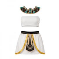 Cleopatra cos costume tube top skirt halloween party stage masquerade party costume One size fits all white