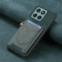 Dėklas Motorola Moto G86 Power 5G prabangus dėklas magnetinis odinis galinis skydelis Motorola G56 G66J G85 G34 G45 G05 G 86 G96 kortelių laikiklis Moto G45 5G žalia