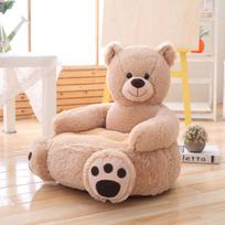Animacinis meškiukas panda naminių gyvūnų sofa - miela maža sofa naminiams gyvūnams Cover only beige