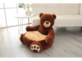 Animacinis meškiukas panda naminių gyvūnų sofa - miela maža sofa naminiams gyvūnams Cover only tamsiai ruda spalva