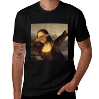 Mona Lisa Dabbing Dab The Original Tshirt T Shirt Unisex Cotton T Shirts For Unisex Graphic Funny Tshirt M brown