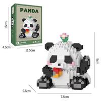 Imaginative Chinese Giant Panda Building Blocks Flowers Cute Puzzle Assembled Children s Birthday Present Casual Assembled Toy NO BOX