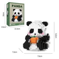 Imaginative Chinese Giant Panda Building Blocks Flowers Cute Puzzle Assembled Children s Birthday Present Casual Assembled Toy NO BOX