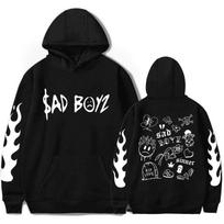 Junior H Hoodie No Love Sad Boyz Tour Merch Hood 2XL juoda