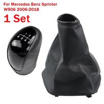 Skirta Mercedes Benz Sprinter W 906 W906 2006-2018 6 pavarų galvutė Juodas pavarų perjungimo rankenėlės dangtelis Rėmelis Automobilio stilius W906-1Set black