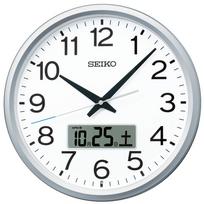 Seiko Clock Wall Office Programmable Radio Silver 350 x 68 PT202S Clock, Type, Chime, Function, Date, Calendar, Controlled, Analog, Metallic, mm, black