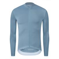 YKYWBIKE New Men Long Sleeve Cycling Tops MTB Road Jackets Bike Jersey Shirt Zip Pocket Cycling Jacket Jersey Xxl pilka spalva