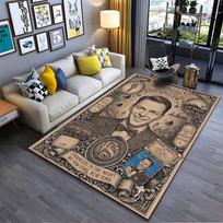 Vintage Frank Sinatra Print Carpet suitable as a non-slip mat for the living room or bedroom sofa 40x60cm( 15x23in ) gray