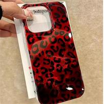 For iPhone 17 16 15 14 13 12 11 Pro Max Case Vortex Print IND Vintage Wine Red Leopard Print Cover For iPhone XS XR 7 8 Plus 16e iPhone 15 Pro Max black