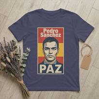 Pedro Sanchezo Taikos T-shirt Unisex Ispanijos Vėliava Vintažiniai Grynos Medvilnės Marškinėliai Apvalia Kaklo Trumpomis Rankovėmis T-shirt Dovana Drabužis L gray