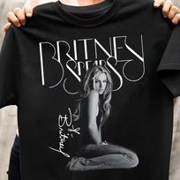 Britney Spears Sexy Unisex T shirt Men's Retro T shirt Summer New Casual Fashion Unisex 100 black