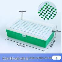 Centrifuge Tube Rack Ice Box for 0.2/0.5/1.5/2/5ml Tubes - Holds 32, 50, 60, 72, 9 Tubes 0.5ml 96 holes with lid