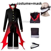 Dandadan Okarun Ken Takakura Cosplay Kostiumas Perukas Turbo Močiutės Galios Juodo Apykaklės Uniforma Garbanoti Trumpi Plaukai Helovino Šventės Kostiumas XL black