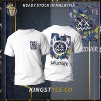 Promosi Murah Basic 03 saturduer TShirt Front & Back Men Women Round Neck Short Sleeve Baju Lelaki Wanita Ready Stock XL gray
