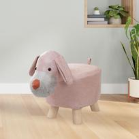 Žavingas gyvūno formos pėdų atrama osmanas namams ir biurui pink dog gray