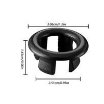 22-24mm apvalus praėjimo dangtelio žiedas kriauklei, tuščiaviduris praėjimo žiedas praustuvei, dangtelis praėjimui kriauklės skylėje vonios kambariui, virtuvei black