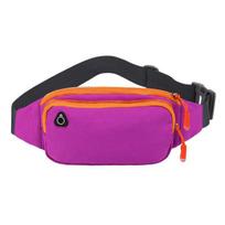 Nylon Waist Bag Waterproof Fanny Pack Male For Men Women Belt Pouch Bum Kangaroo Hip Sack Cross Banana Belly Handbag Shoulder violetinė