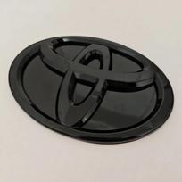 Modified Black Bottom Front Grille Badge Trunk Car Logo Suitable for Toyota RAV4 CAMRY COROLLA LANDCRUSER RAV4 VIOS SIENNA YARLS CWH1 10cm X 6.8cm black
