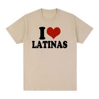 Juokingas raudonas širdies meilės lotynų moteris Aš myliu lotynas T-shirt Moterų drabužiai Mada Hip Hop T-shirts Laismi T-shirts L black
