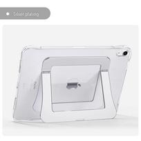 Transparent iPad 11th Gen 2025 Case with Aluminum Stand iPad 10/11 Gen sidabras