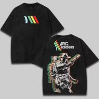 Arc Raiders Washed T-shirt Men Women Oversized Y2k Hot Game Outfit Short Sleeve Heavy Cotton High Quality Tee Shirts Clothing 120 gray