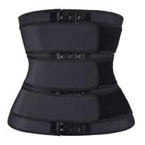 Adjustable Women High Compression Waist Trainer Corset Waist Shapers Slimming Sheath Flat Belly Waist Belt Tummy Fitness Girdles L black