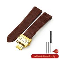 Originalios odos laikrodžio apyrankė Cartier Sandoz Santos 100 laikrodžiui Minkšta patogi apyrankės dalis 20 23 mm Apyrankė 20mm brown