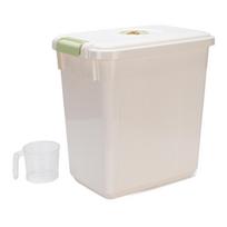 Ryžių laikymo konteineris, atsparus drėgmei, sandarus, sutvirtintas PP, ryžių dėžė su dangčiu miltams, grūdams 15kg / 33.1lb smėlis