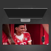 Jamal Musiala Mouse Pad, Large Gaming Desk Mat, Non-slip XXL Mousepad for Laptop & Tablet, Mini PC Playmat with Stitched Edges 30cmx80cm(11.8x31.5inch) black