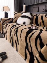 Prabangus leopardo rašto sofos užvalkalas Pūkuotas pledas Pliaušinis Universali sofos servetėlė Sofos užvalkalas Namų dekoras Pledai svetainei miegamajam 180X130cm white