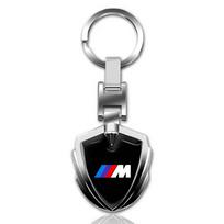 3D Metal Alloy Car Keychain Clouds Pattern Shield Key Rings For BMW M E34 E36 E60 E90 E46 E39 E70 F10 F20 F30 X5 X6 X1 DZ0 gray